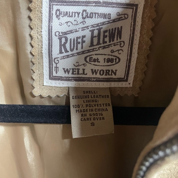 Tan Suede Zip-Up Jacket Women’s small  Stylish Everyday Layer Ruff Hewn - Picture 2 of 9